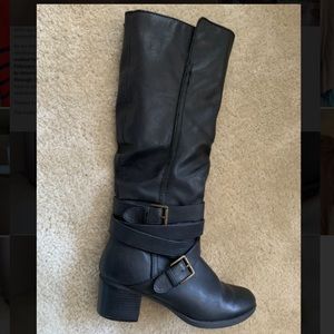 Knee high black boots